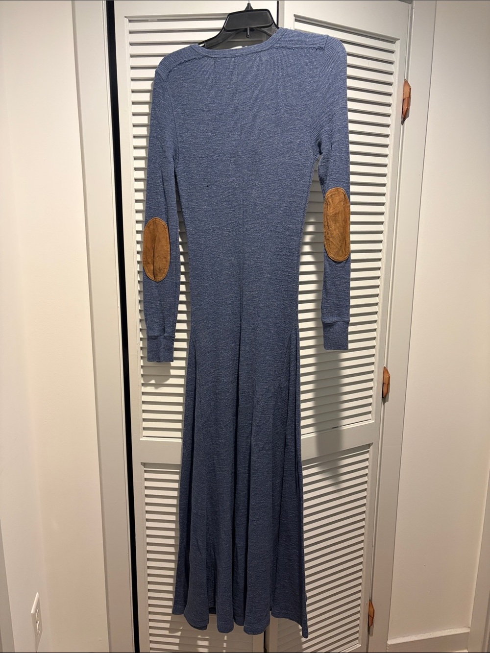 Polo by Ralph Lauren Heathered Blue Knit Henley Dress - Picture 3 of 5